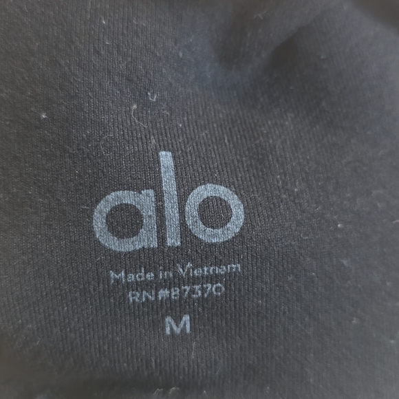 Alo Yoga Black Cropped Leggings High Waist Airbrush Style Size M - Picture 7 of 11